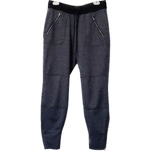 Athleta Flux Street Women’s Joggers Pockets Ankle Zip SZ M Charcoal Gray Black